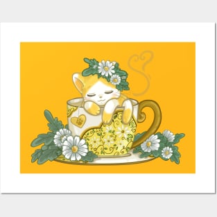 Tea Cats Series 1: Chamomile Posters and Art